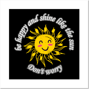 tarot smiling sun and happy shining sun Posters and Art